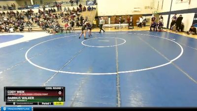 197 lbs Cons. Round 1 - Darrius Walker, Linfield University vs Cody Weix, University Of Wisconsin-Stevens Point