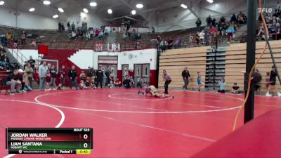 73-79 lbs Champ. Round 1 - Liam Santana, Hobart WC vs Jordan Walker, Midwest Xtreme Wrestling