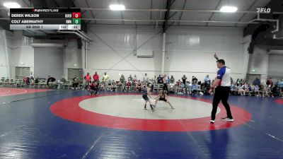 45 lbs Rr Rnd 1 - Derek Wilson, Guerrilla Wrestling Academy ES vs Colt Abernathy, RWA Blue ES