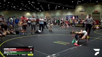 82 lbs Round 5 (6 Team) - Brady Ramirez, Ares Black vs Ayden Hudson, Donahue WA