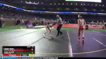 Girls - 125 lbs Semifinal - Ryen Allen, Goodrich HS vs Casey Boni, Chippewa Valley HS