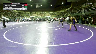 126 lbs Quarterfinal - Vincent Peyron, Mission Oak vs Siraj Sidhu, Clovis North