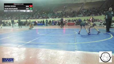 68 lbs Consi Of 4 - Sophia Dover, Norman Jr High vs Kloe Routledge, Edmond North