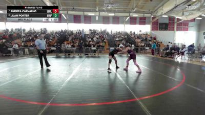 107 lbs 3rd Place - Andrea Carvalho, Lowell vs Lilah Porter, Durfee