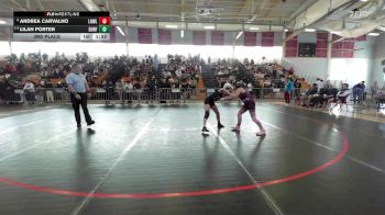 107 lbs 3rd Place - Andrea Carvalho, Lowell vs Lilah Porter, Durfee