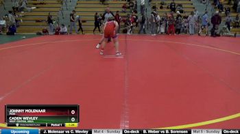 130 lbs 5th Place Match - Johnny Molenaar, PEAK vs Caden Wevley, West Central Area