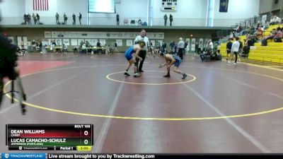 113 lbs Semifinal - Dean Williams, Canby vs Lucas Camacho-Schulz, Jefferson (Portland)