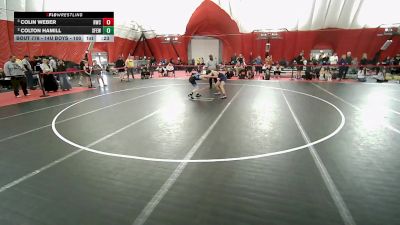 14U Boys - 100 lbs Semis - Colin Weber, Ringers Wrestling Club vs Colton Hamill, X-Factor Elite Wrestling