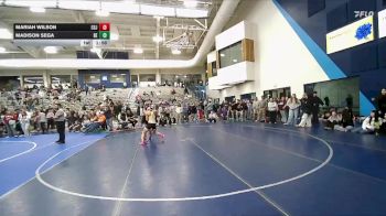 120 lbs 5th Place Match - Madison Sega, Box Elder vs Mariah Wilson, Central Grand Junction