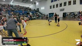 77 lbs Champ. Round 1 - Bradley Green, Tongue River Wrestling Club vs Parker Caillier, Greybull Basin Athletic Club