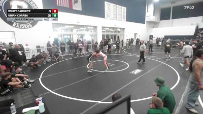 120 lbs Quarterfinal - Uriah Correa, Credo vs Wyatt Carnrite, Poway Wrestling
