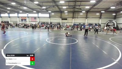 65 lbs Consolation - Kingston Sato, Team Aggresion vs Vincent Escobedo, Bear Wrestling Club