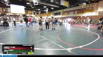 106 lbs Champ. Round 2 - Jeremy Tajiri, Mira Mesa vs Siraj Sidhu, Del Oro