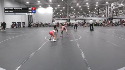 84 lbs Round 4 (6 Team) - McKenzie Astorino, PA West Black vs Mia Emili, POWA