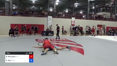 72 kg Quarterfinal - Brett McIntosh, Wyoming Wrestling Reg Training Ctr vs Ethan Barr, Golden Pride Wrestling Club