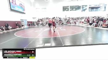 157 lbs Finals (2 Team) - Joe Anthony Perez, Palomar College vs Maxximus Martinez, Mt. SAC (Maroon)