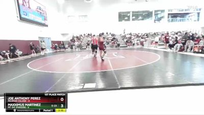 157 lbs Finals (2 Team) - Joe Anthony Perez, Palomar College vs Maxximus Martinez, Mt. SAC (Maroon)