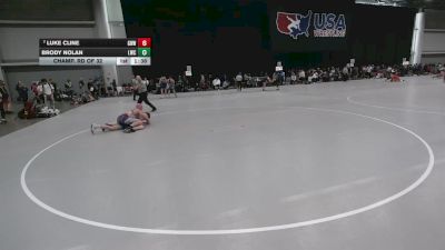 144 lbs Champ. Rd Of 32 - Brody Nolan, Legacy Wrestling Club vs Luke Cline, Greater Heights Wrestling