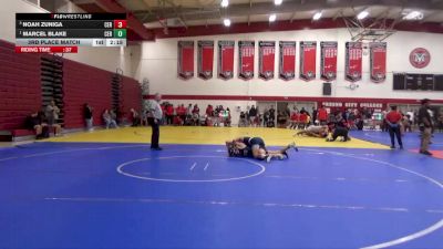 157 lbs 3rd Place Match - Marcel Blake, Cerritos College vs Noah Zuniga, Cerritos College
