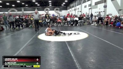 90 lbs Semis & 1st Wrestleback (8 Team) - Javier Salas, Indiana Outlaws vs AJ Bechlem, West Shore Wrestling Club