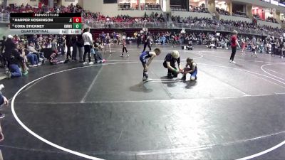 57-62 lbs Quarterfinal - Harper Hoskinson, Junior Eagles vs Cora Stickney, Kearney MatCats Wrestling Club