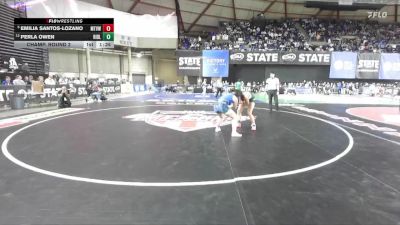 Girls 3A 135 lbs Champ. Round 2 - Emilia Santos-Lozano, Mountain View (Girls) vs Perla Owen, Ridgeline (Girls)