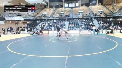 138 lbs 1st Place Match - Peyton Hellmann, Fort Hays State vs Nichole Moore, Fort Hays State