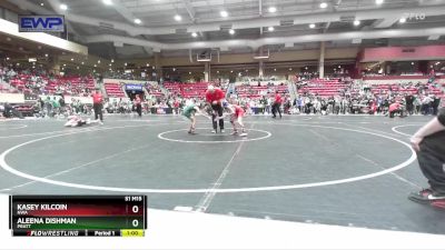 60 lbs Quarterfinal - Aleena Dishman, Pratt vs Kasey Kilcoin, NWA