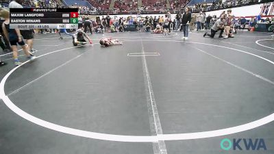 49 lbs Consi Of 16 #2 - Maxim Langford, ARDMORE TAKEDOWN CLUB vs Easton Winans, Rough Riders