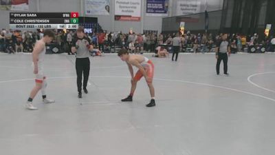 132 lbs Champ. Rd Of 32 - Cole Christensen, Sanderson Wrestling Academy vs Dylan Saba, Black Fox Wrestling Academy