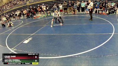 71 lbs Quarterfinal - Hayven Morrill, South Sevier Jr. Wrestling vs Colby Dare, The Farm