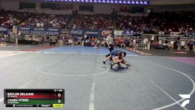 D 1 138 lbs Cons. Round 3 - Caden Myers, Covington vs Baylor Delaune, St. Paul`s