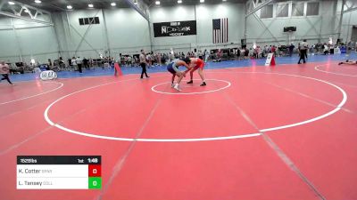 152B lbs Rr Rnd 1 - Kingston Cotter, Spartan vs Leo Tansey, Collegiate School