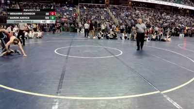 2A 144 lbs Cons. Round 2 - Benjamin Johnson, Seaforth High School vs Baron Justice, Trinity