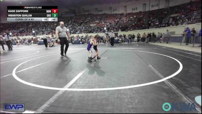 37 lbs Consi Of 8 #2 - Kase Zappone, Barnsdall Youth Wrestling vs Wenston Quillin, Chickasha Wrestling