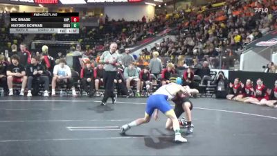 120 lbs Quarterfinal - Nic Brase, Nashua-Plainfield vs Hayden Schwab, Don Bosco