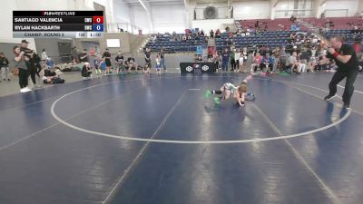 43-45 lbs Champ. Round 2 - Santiago Valencia, Cougar Wrestling Club vs Rylan Hackbarth, Bozeman Wrestling Club