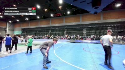 60-63 lbs Round 1 - Hudson Brandt, Fallon Outlaws WC vs Hagen Heinan, Douglas County Grapplers WC