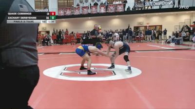 132 lbs Finals (8 Team) - Zachary Derbyshire, Salesianum vs Quade Cummings, Caesar Rodney