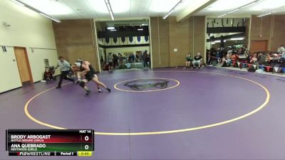 125lbs Cons. Round 3 - Brody Arbogast, Battle Ground (Girls) vs Ana Quebrado, Kentwood (Girls)