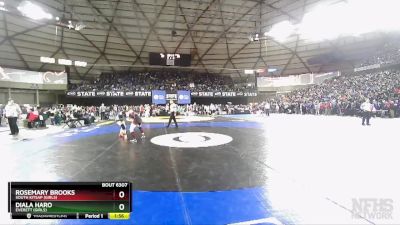 Girls 3A/4A 125 Champ. Round 2 - Diala Haro, Everett (Girls) vs Rosemary Brooks, South Kitsap (Girls)