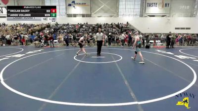 124 lbs Champ. Round 1 - Declan Dacey, Club Not Listed vs Aiden Vollmer, Webster Schroeder Youth Wrestling