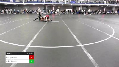 157 lbs Consi Of 16 #1 - Nolan Liess, Harvard vs Jordan Brown, Binghamton - UnAttached