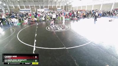 90 lbs Cons. Semi - Kamberleigh Bowcutt, Bear River Wrestling Club vs Camree Wise, Shootbox