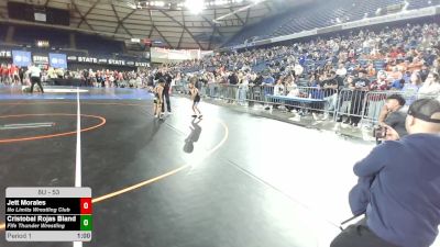 53 lbs Cons. Sub-semis - Jett Morales, No Limits Wrestling Club vs Cristobal Rojas Bland, Fife Thunder Wrestling