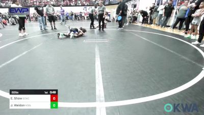 60 lbs Consi Of 8 #2 - Ezra Shaw, Deer Creek Wrestling Club vs Jaxson Weldon, Noble Takedown Club