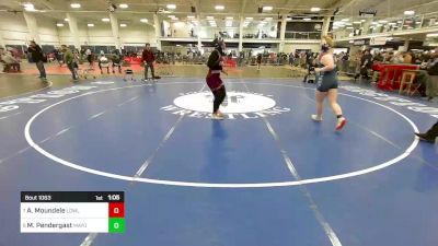 185 lbs Quarterfinal - Amada Moundele, Lowell vs Maura Pendergast, Mayo Quanchi WC