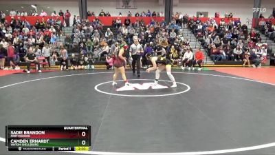 130 lbs Quarterfinal - Camden Erhardt, Vinton-Shellsburg vs Sadie Brandon, Fort Madison