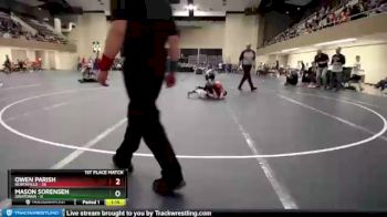 70 lbs Finals (2 Team) - Owen Parish, Northfield vs Mason Sorensen, Owatonna