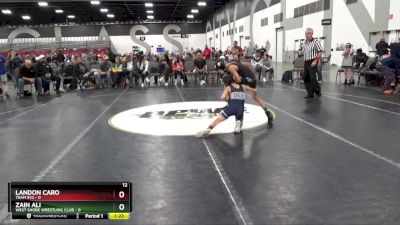 65 lbs 2nd Wrestleback (8 Team) - Zain Ali, West Shore Wrestling Club vs Landon Caro, Team 922